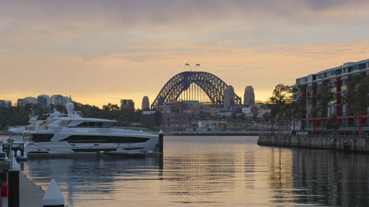 4K Sydney Harbour Sunrise - Harbour Bridge