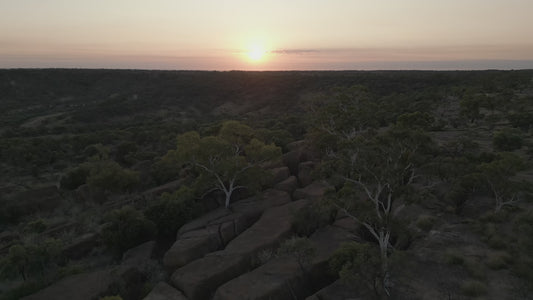 4K Aerial Sunset Over Australian Outback 3